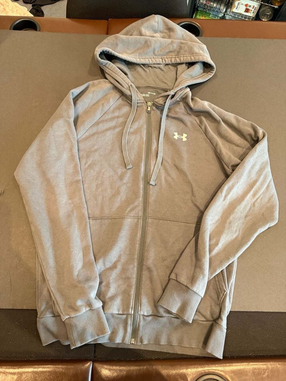 Under Armour Gray Full Zip Hooded Sweatshirt SM